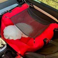 BARBICHON 寵物運動風汽車座椅, 紅色, 1個