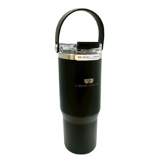 UdiLife 優的生活大師 樂司 不鏽鋼手提雙飲杯, 1個, 900ml, 霧黑色