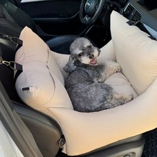 BARBICHON 寵物運動風汽車座椅, 米色, 1個