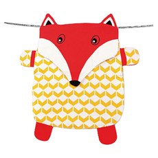 ORIBEL Peripop萌趣多功能寶寶毯 小狐狸, 紅色 + 黃色