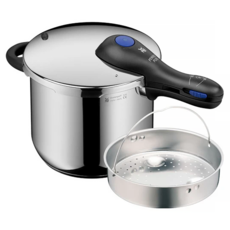 WMF Perfect Plus 不鏽鋼壓力鍋 附蒸藍架, 1個, 6.5L, 銀色