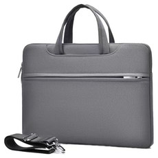ANTIAN 單肩斜挎大容量手提筆電包/Macbook商務休閒防摔防震電腦包/公文包 16吋, 灰色, 1個