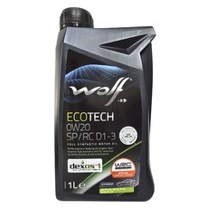 WOLF ECOTECH SP/RC D1-3 全合成機油, 1個, 0w20, 1L