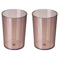 樂居家 簡約透明漱口杯, 粉色, 2個