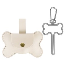 파스텔펫 반려동물 배변봉투 파우치 고리홀더 FREE 세트, 아이보리, 1개입, 1개