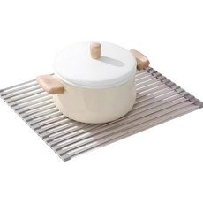 GoodGoodShop 水槽矽膠瀝水捲墊, 1個, 灰色