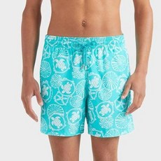 VILEBREQUIN 男士海洋生物植絨圖案四角泳褲, VERT DISCO