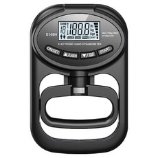 ANTIAN 家用電子計數握力器/測力計/健身鍛煉手腕握力圈/腕力器/握力體能測試儀, 黑色, 1個