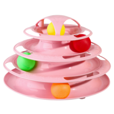 高精寵物 軌道轉盤, 粉色, 1個