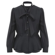 미니멈 여성용 페플럼 스카프 블라우스