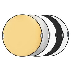 슈어밀 實用攝影用反光板套組 110cm, 1套, 便攜式多合一5合1反光板 硬質手柄