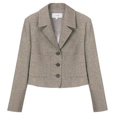 온앤온 여성용 아웃 포켓 미니멀 크롭 자켓