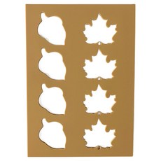 B Home Baking 貓舌餅模具 橡果楓葉 8格, 1個, 單一顏色