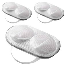 Locus 透氣便攜式內衣胸罩洗衣網, 3個, 灰色