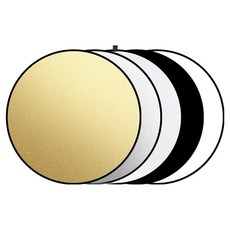 Sure-Mil 驚人攝影用反光板套組 80cm, 1套, 白色 + 銀色 + 金色 + 黑色 柔光多合一