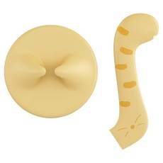 JDS 寵物罐頭保鮮挖勺蓋 蓋 + 勺, 1套, 黃色