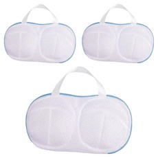 Locus 透氣便攜式內衣胸罩洗衣網, 3個, 藍色