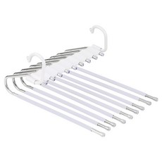 solve living 防滑9層可折疊褲架, 1個, 白色