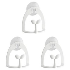 Realpicky 吸盤式水槽層架菜瓜布掛架, 白色種子, 3個