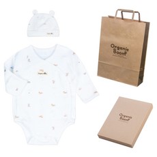 Organic Boom 新生兒用馬年生肖按扣連身衣+帽子+購物袋+禮盒組
