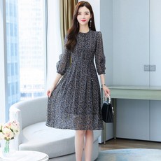 POPLARNC 女款黛特大尺碼雪紡洋裝 P25FOPS072802, 碎花