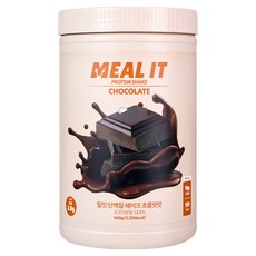 MealIt 蛋白質奶昔粉 巧克力口味, 1罐, 560g