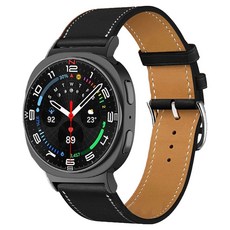 LuA lovel Galaxy Watch Classic Single Tour 混合皮革錶帶, 黑色, 1個