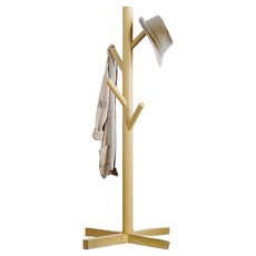 多功能低原木立式衣架, 棕色