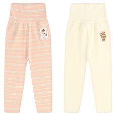 MilkBaby 쫀쫀한 배앓이 방지 레깅스 바지 2종 세트