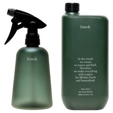 hinok 空間噴霧 廚房 浴室 除臭空瓶 + 900ml補充包組合, 1套