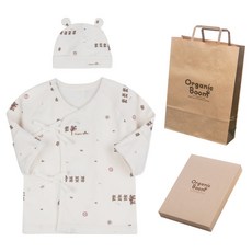Organic Boom 熊熊家族四季嬰兒肚衣+帽子+盒子+購物袋組