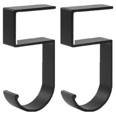 FANCY LIFE 5字型桌邊掛勾, 黑色, 2個