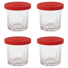 Joliema Twinkle Jar 密封玻璃瓶 紅色, 420ml, 4個