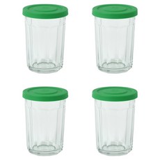 Joliema Twinkle Jar 密封玻璃瓶 綠色, 620ml, 4個