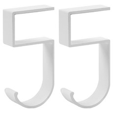 FANCY LIFE 5字型桌邊掛勾, 白色, 2個