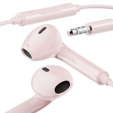 누아트 스테레오 NATWE 유선이어폰 3.5mm, NATWE - 3.5mm, 핑크