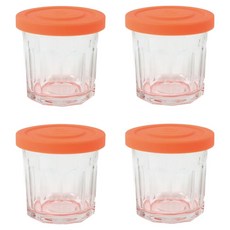 Joliema Twinkle Jar 密封玻璃瓶 橘色, 300ml, 4個