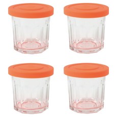 Joliema Twinkle Jar 密封玻璃瓶 橘色, 420ml, 4個