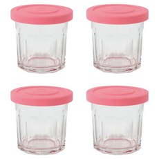 Joliema Twinkle Jar 密封玻璃瓶 粉紅色, 300ml, 4個