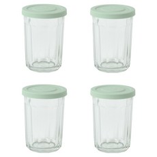 Joliema Twinkle Jar 密封玻璃瓶 薄荷綠, 620ml, 4個