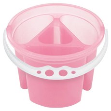 다다 4칸 분리형 칸막이 물통 미술 회화 수채화 물통, 핑크