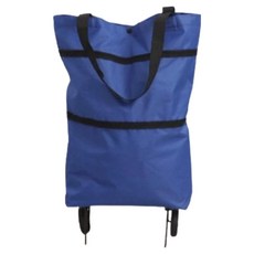 디블릭 휴대용 접이식 바퀴달린 장바구니, 블루, 1개