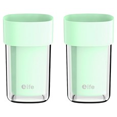 樂居家 多功能旅用牙刷收納盒, 2個, 綠色