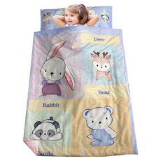 C.D.BABY 佳登 幼稚園三件式午休墊, 吉兔粉寶 紫色