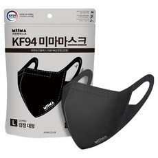 미마 보건용 마스크 대형 KF94, 10개입, 1개, 검정