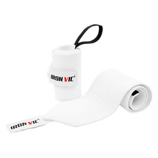 ironvic 手腕束帶 健身護腕 2入, 1個, 白色