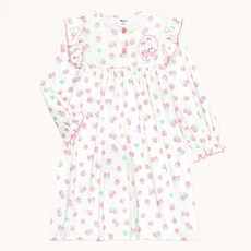 mollimelli friends 女童款草莓桃皮絨連身裙睡衣