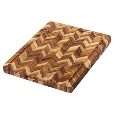 TEAK HAUS 人字紋端紋砧板, 1個, 木質