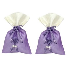 리드홈 행운가득 전통 예단 색동 미니 복주머니 소, 퍼플, 2개