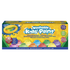 Crayola 繪兒樂 可水洗兒童顏料組 閃亮色 2盎司, 59ml, 10個